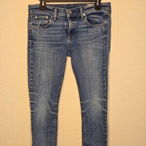 Rag & Bone Dre Capri Deville Women's Raw Hem Jeans, Size 27.